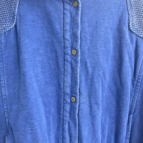 T By Alexander Wang Blue Boho Zip Up Bomber Jacket Size Small - Picture 7 of 13